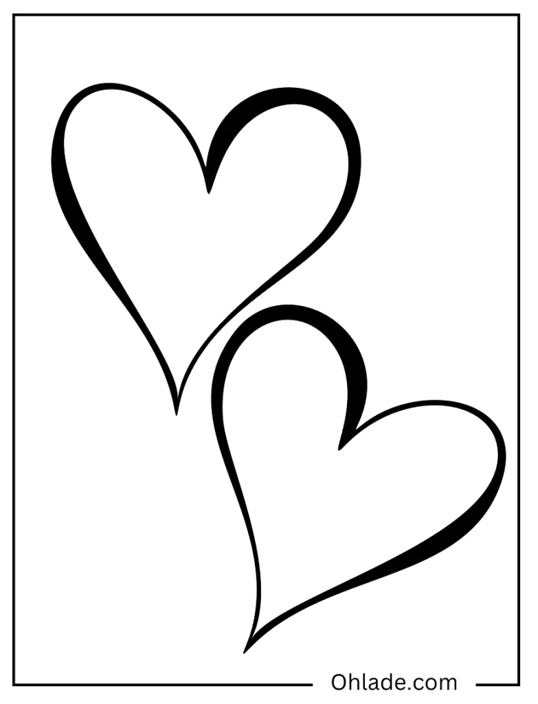 Valentine's Day Heart Coloring Page for kids